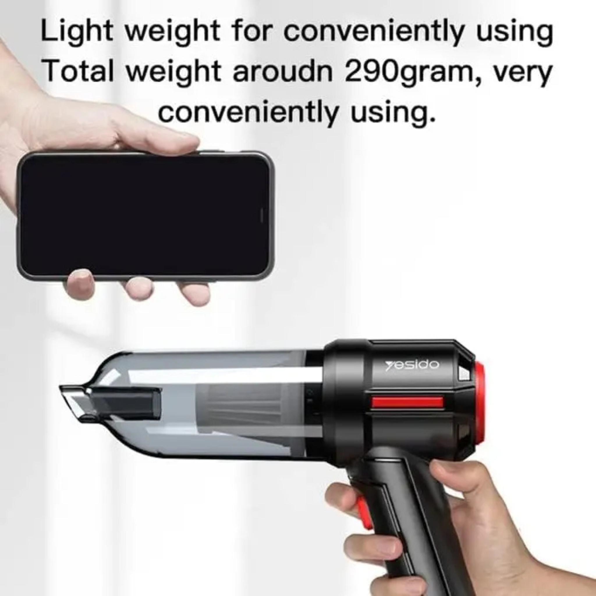 Rechargeable Mini Vacuum Cleaner – 4000Pa Handheld Cordless for Car & Home
