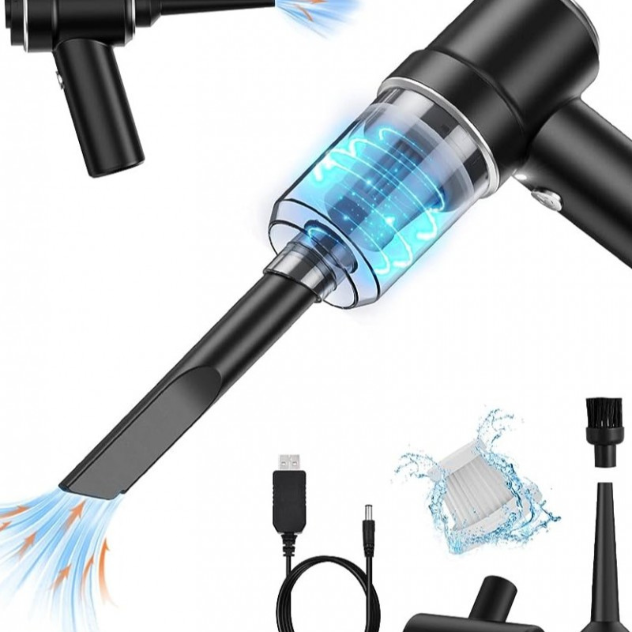 Rechargeable Mini Vacuum Cleaner – 4000Pa Handheld Cordless for Car & Home