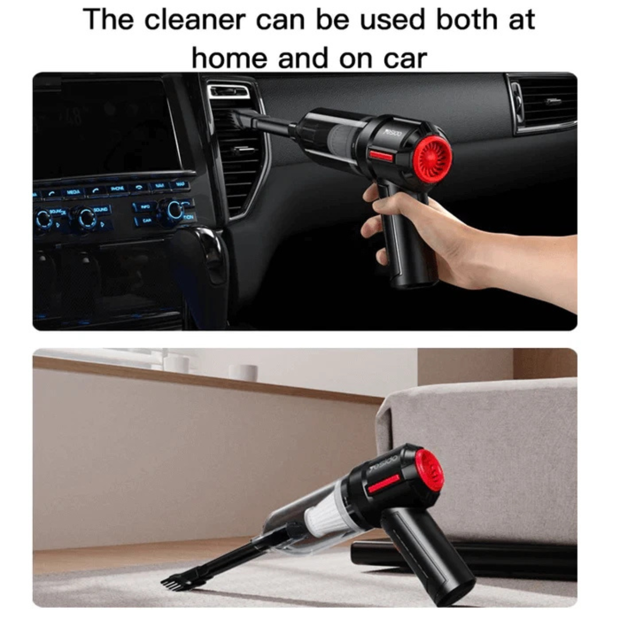 Rechargeable Mini Vacuum Cleaner – 4000Pa Handheld Cordless for Car & Home