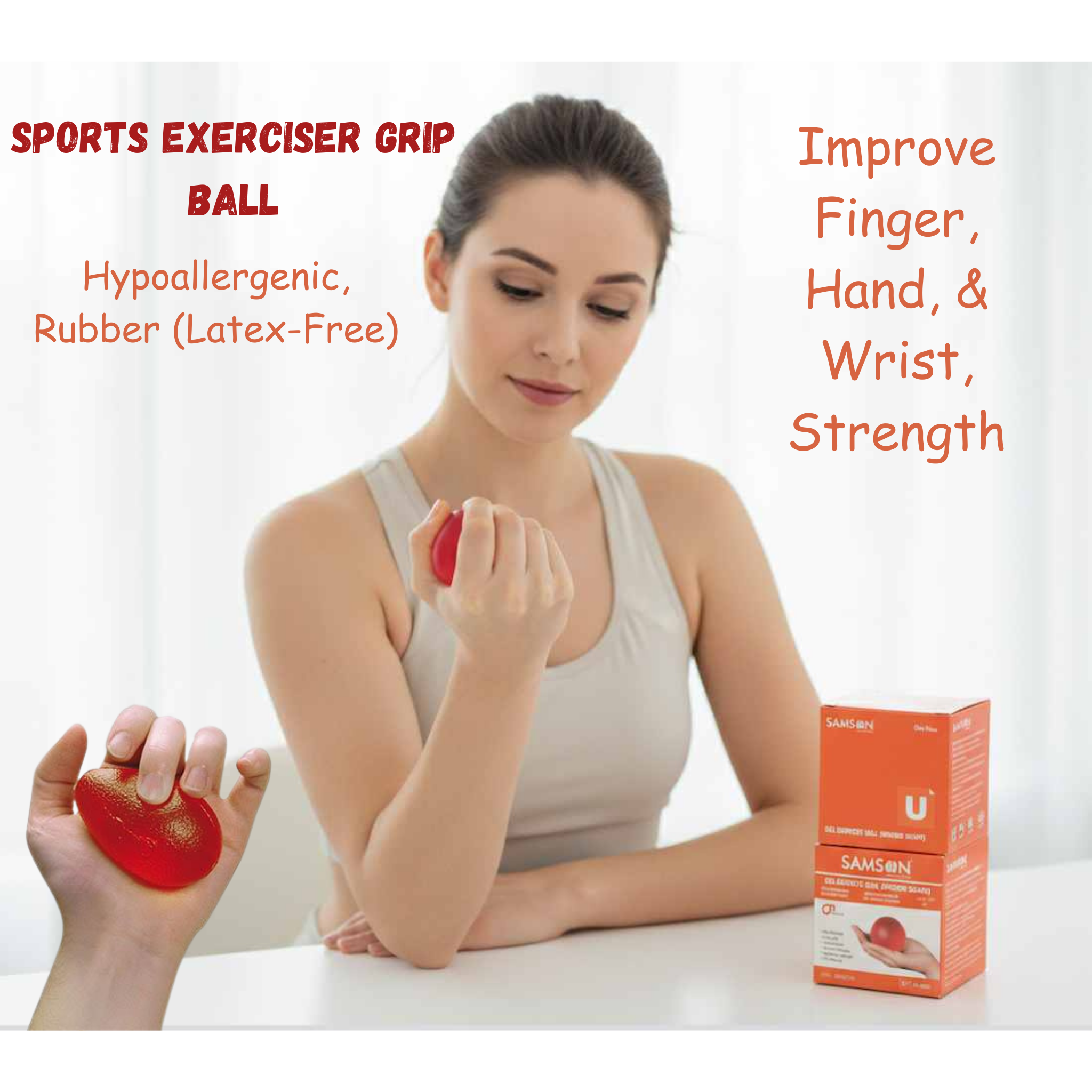 Stress Relief & Rehabilitation |LORDEX| Grip Ball – Ergonomic Fruit Shape