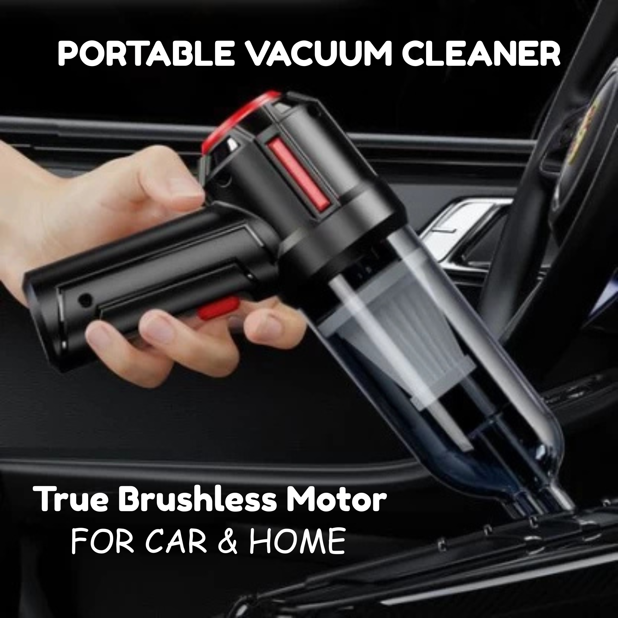 Rechargeable Mini Vacuum Cleaner – 4000Pa Handheld Cordless for Car & Home
