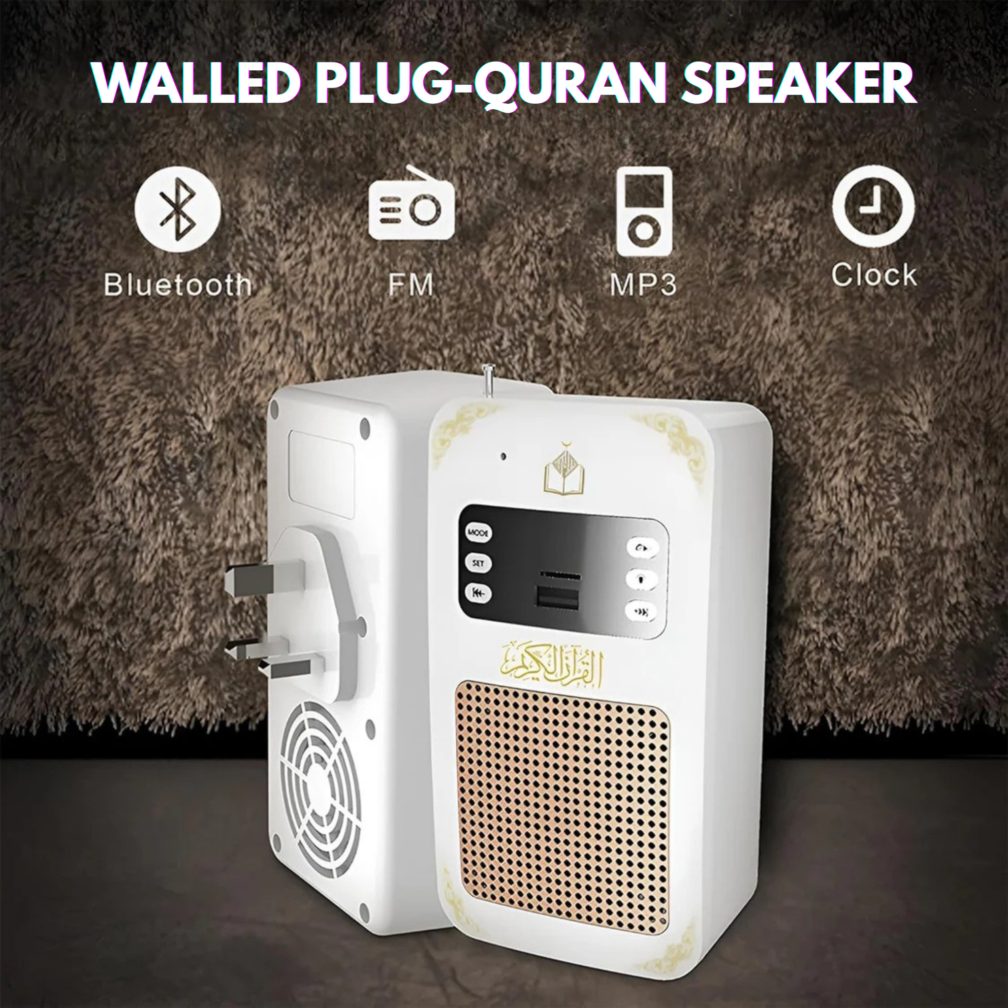 Quran Speaker with Remote & LED Light – Honton SQ669 Bluetooth/USB