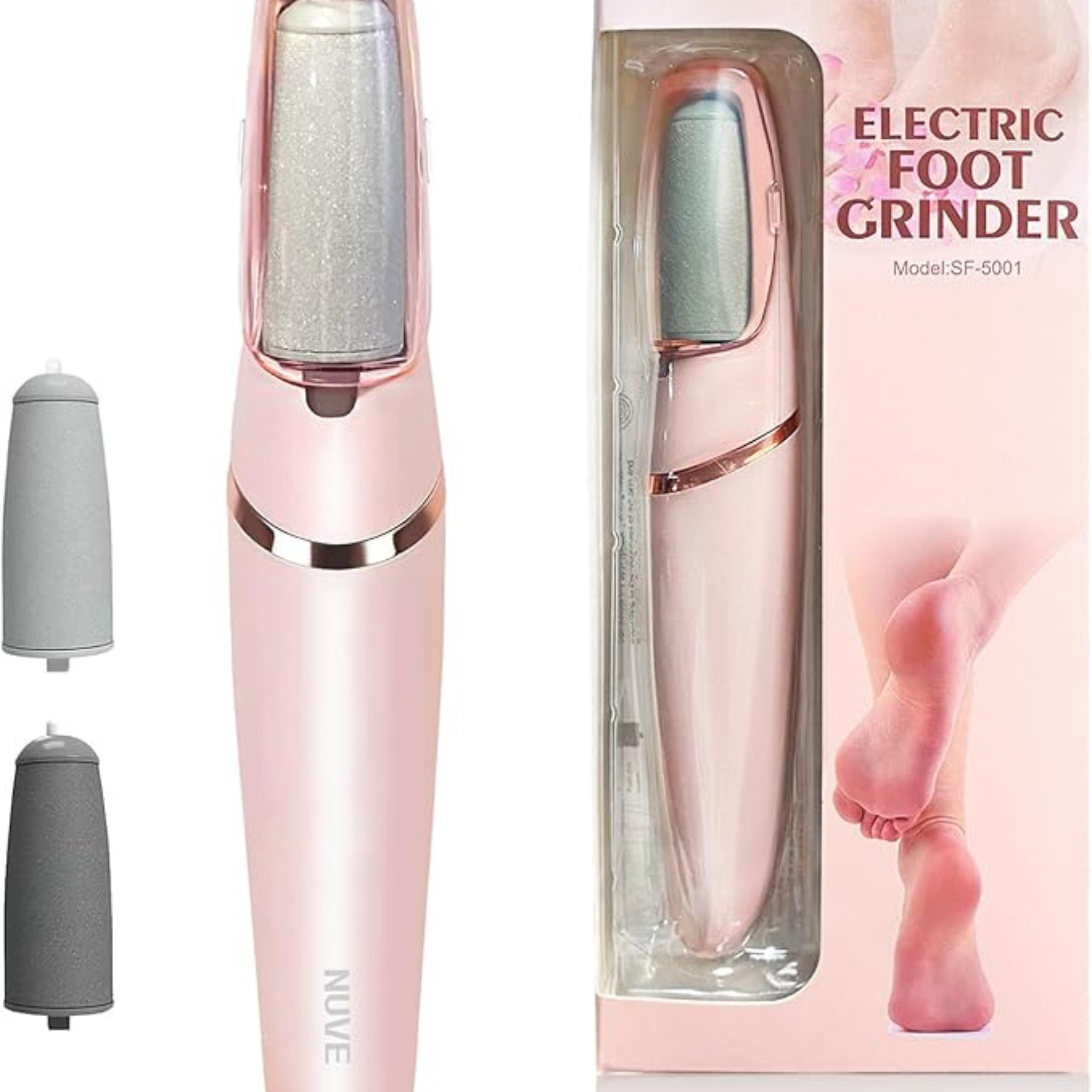 Pedicure Foot File – Rechargeable Callus Remover with 2 Speeds