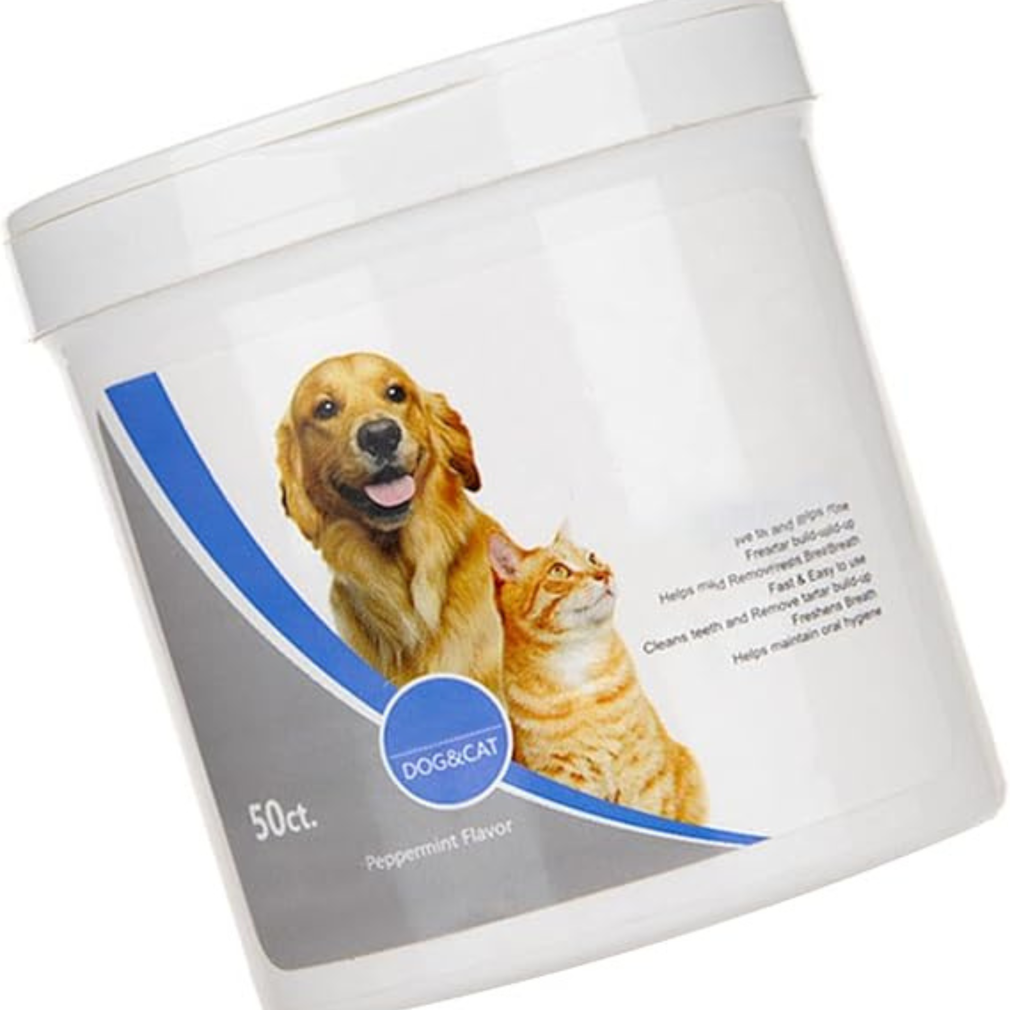Pet Mouth Cleaning Wipes – 50 Pieces, Bad Breath Control