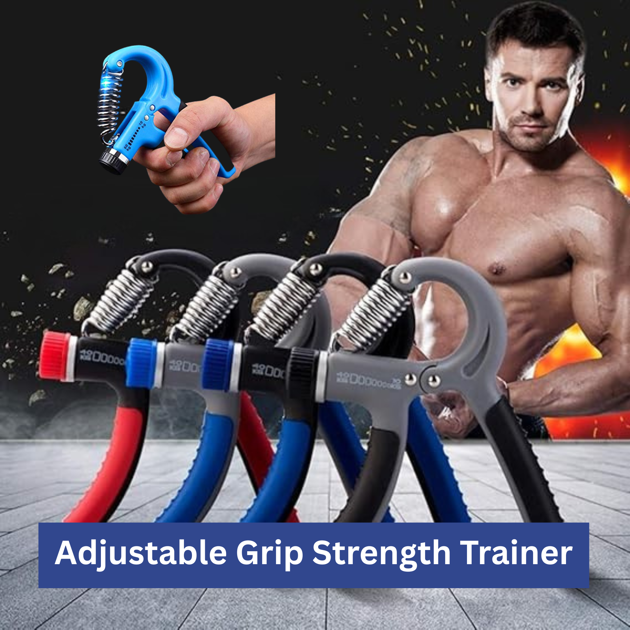 3-in-1 Forearm Strengthener – Grip Ring & Finger Exerciser Combo
