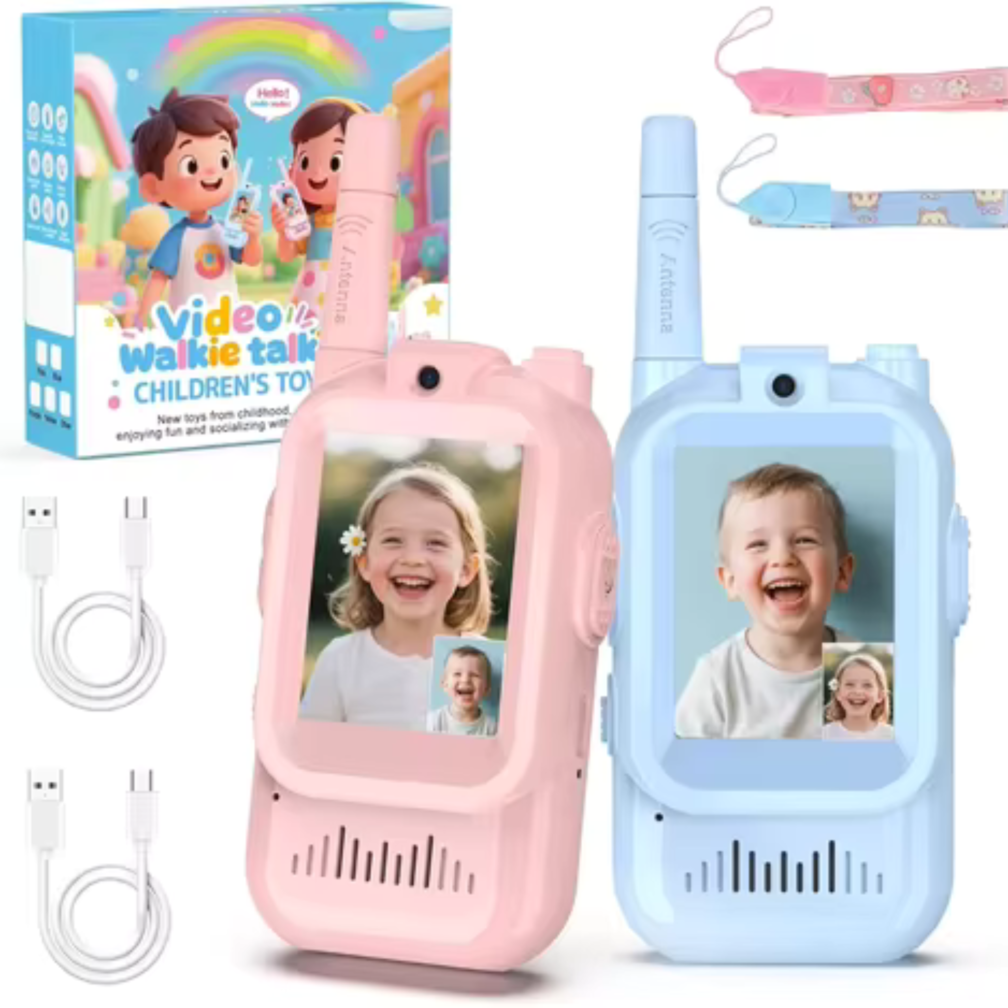 Kids Walkie Talkies with Camera – Video Call & Voice Changer Toy for Children