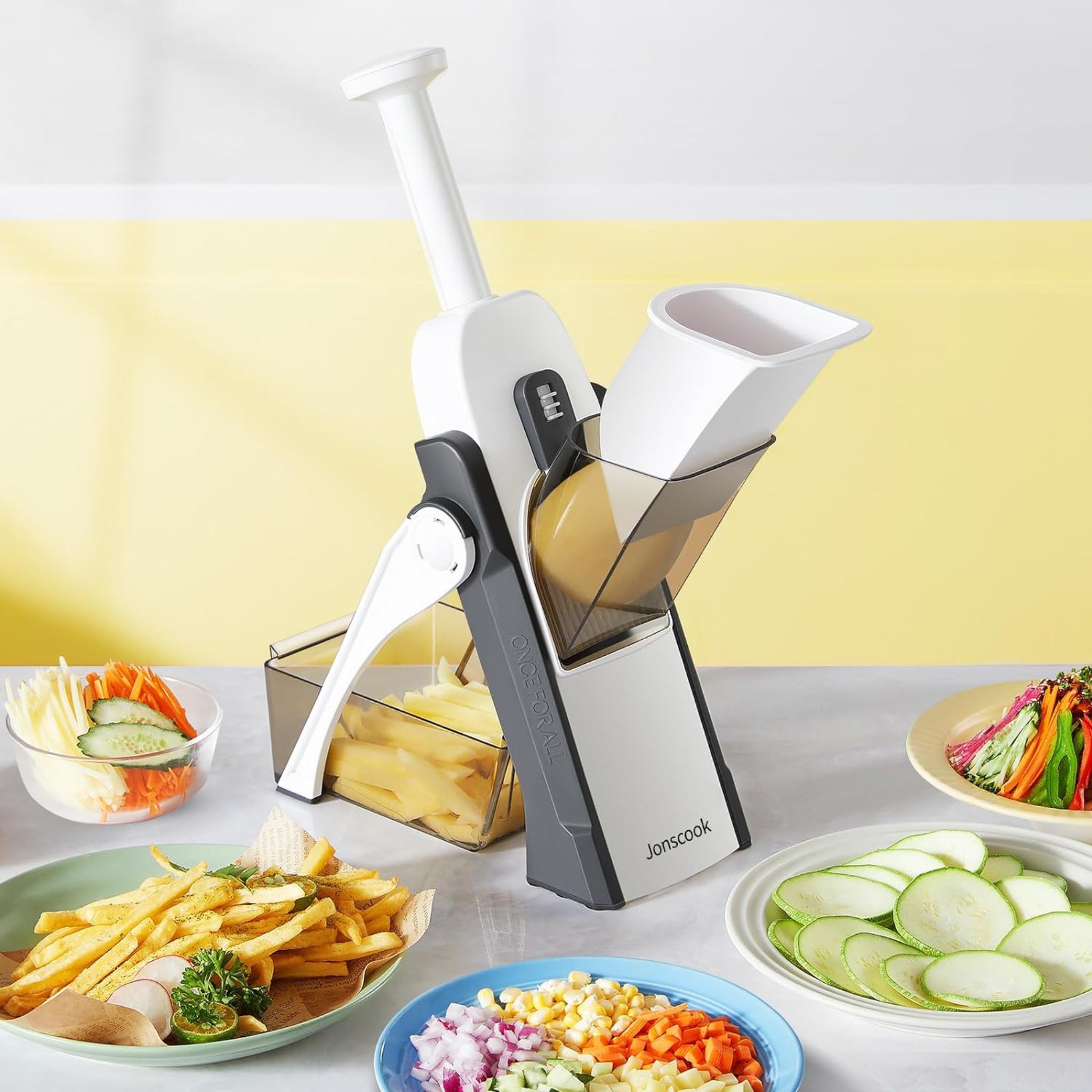 Multi-Purpose Vegetable Slicer – 4-in-1 Manual Cutter for Home Kitchen