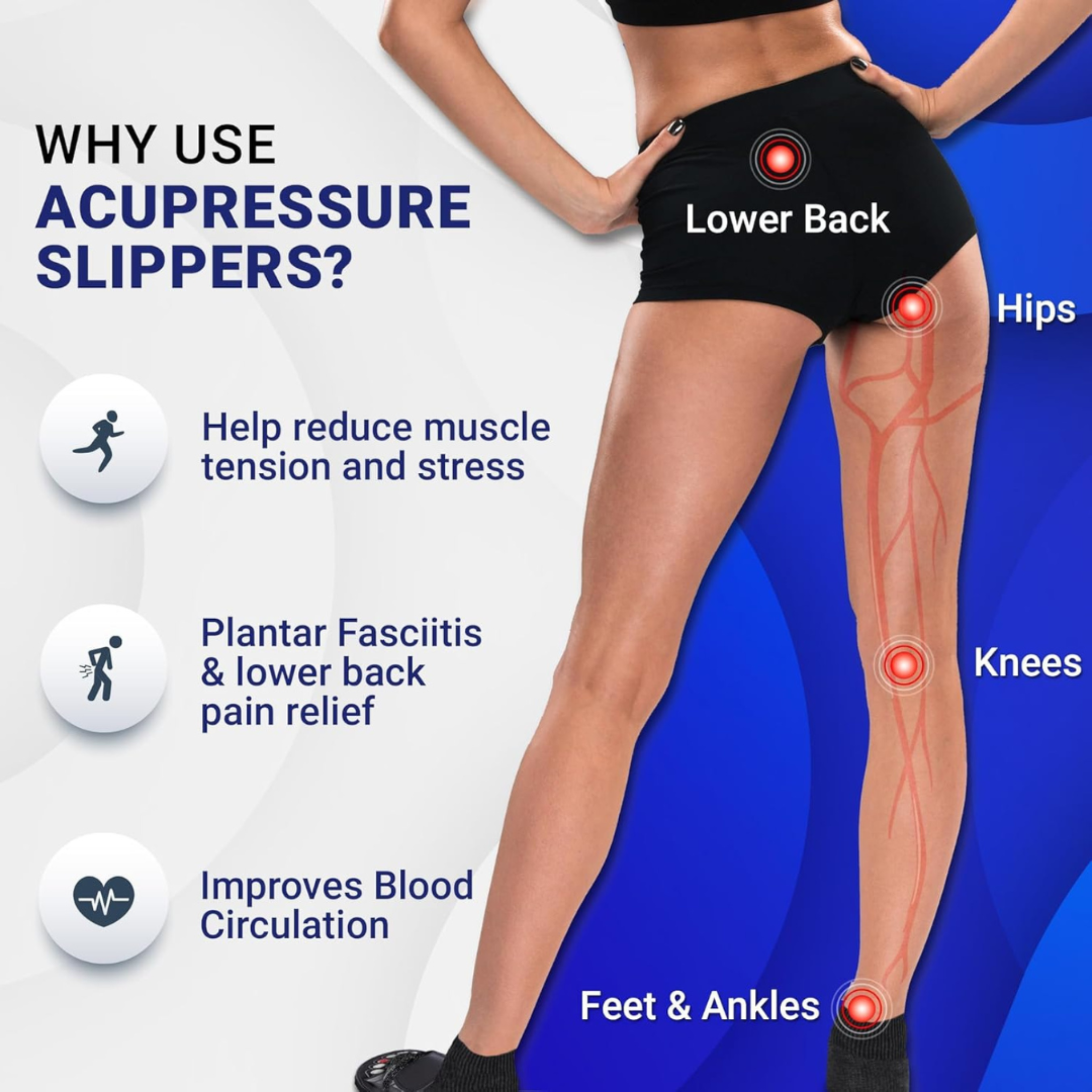 Acupressure Massage Slippers – Natural Foot Stimulator for Leg Cramp Relief