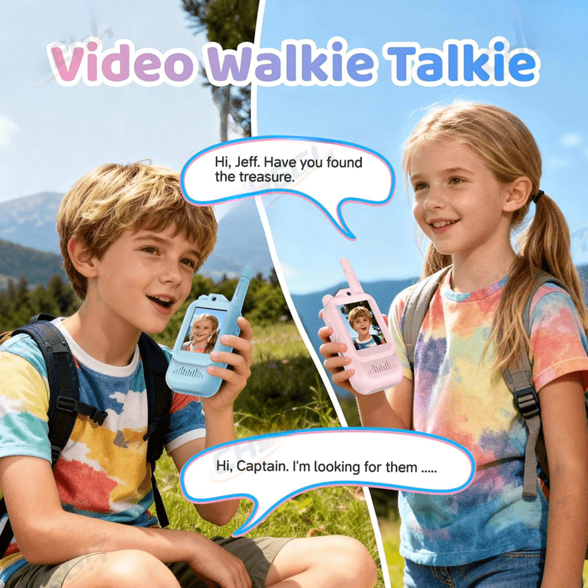 Kids Walkie Talkies with Camera – Video Call & Voice Changer Toy for Children