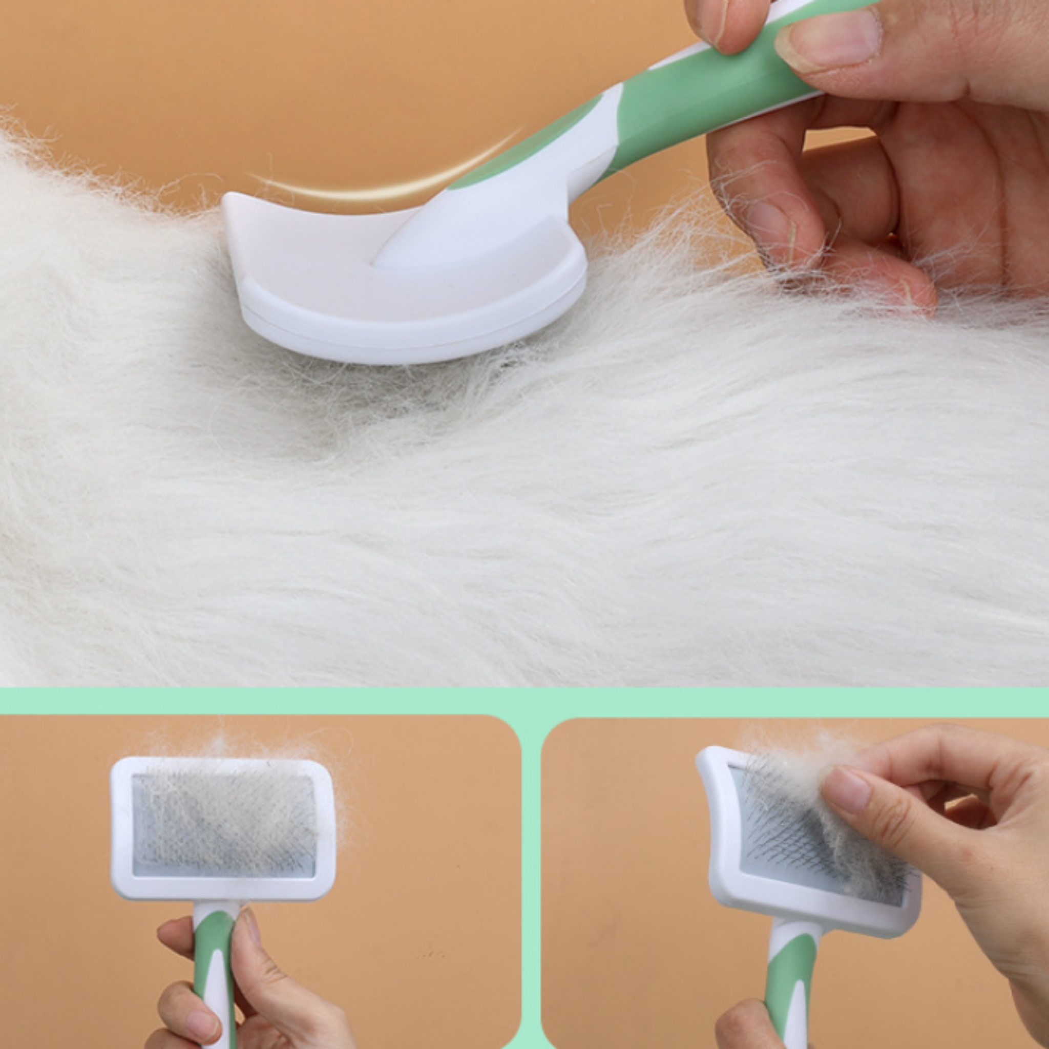 Pet Detangling Brush for Dogs – Stainless Steel Teeth