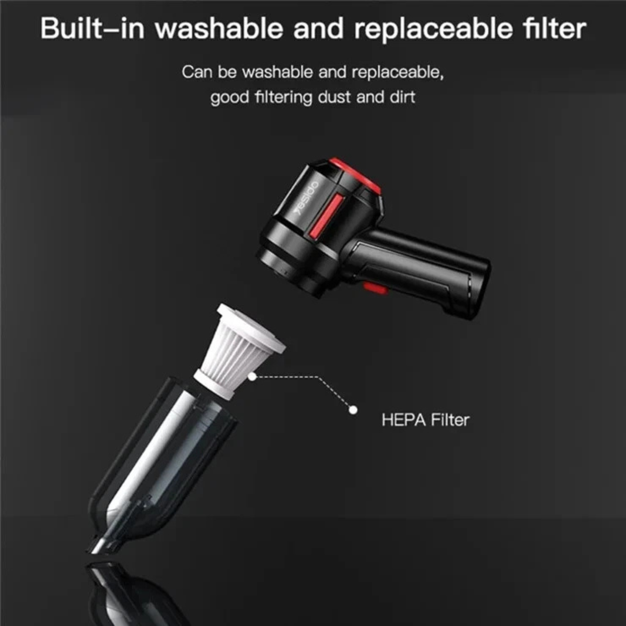 Rechargeable Mini Vacuum Cleaner – 4000Pa Handheld Cordless for Car & Home