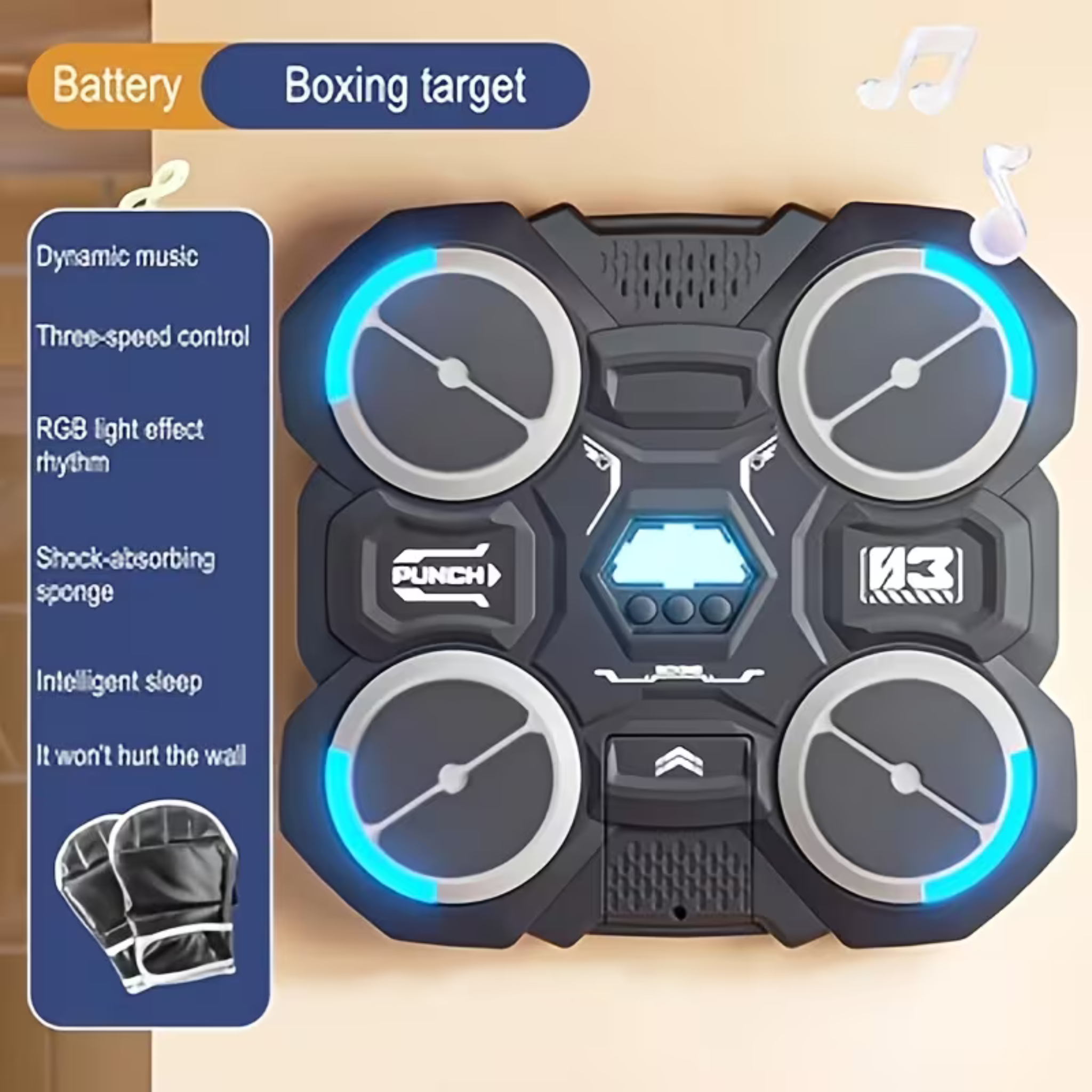 Kids Boxing Machine with Music – Electronic Punching Bag for Indoor Active Fun