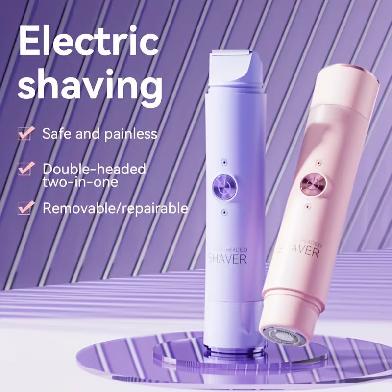 Dual Head Women’s Shaver – Wet, Dry, Compact and Painless