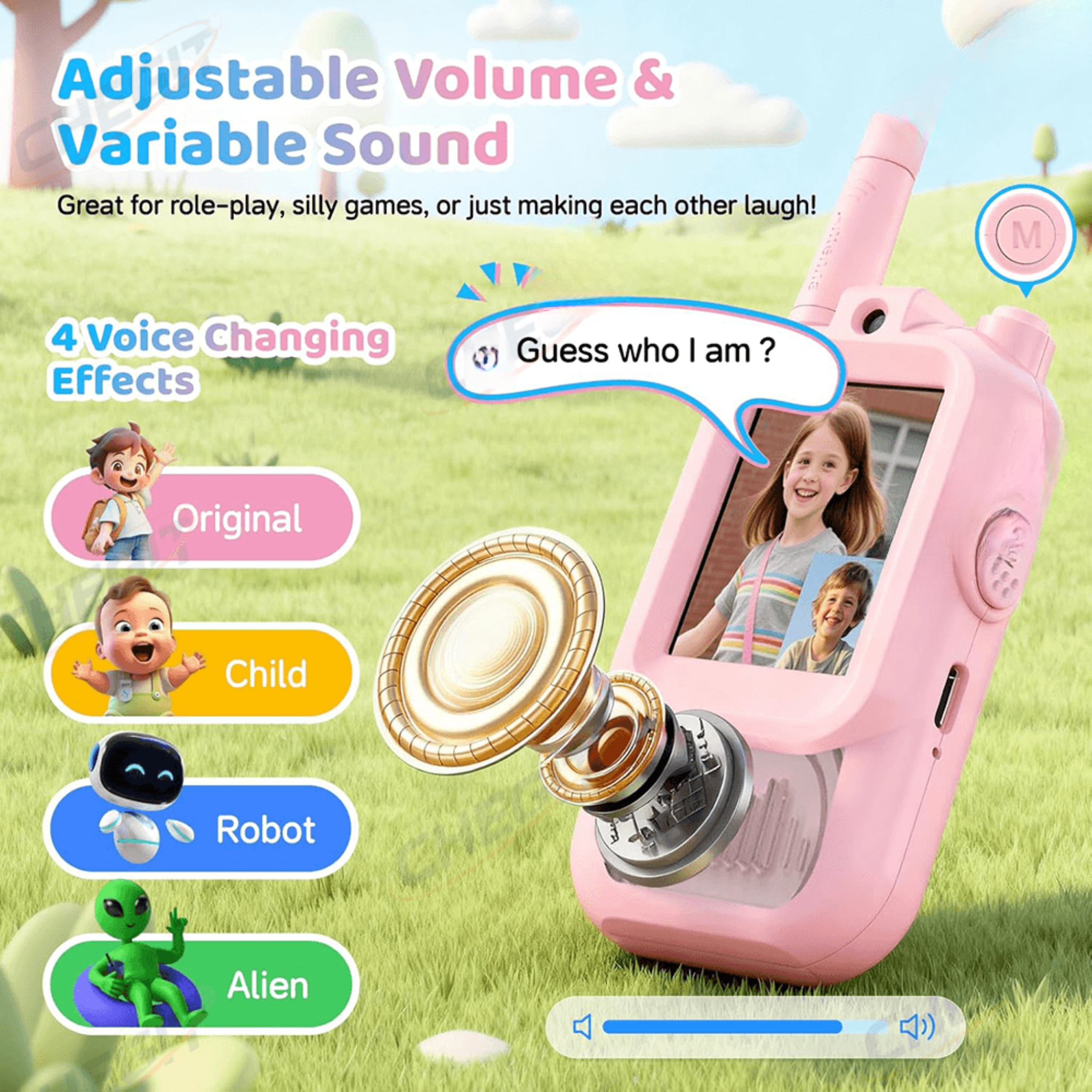 Kids Walkie Talkies with Camera – Video Call & Voice Changer Toy for Children