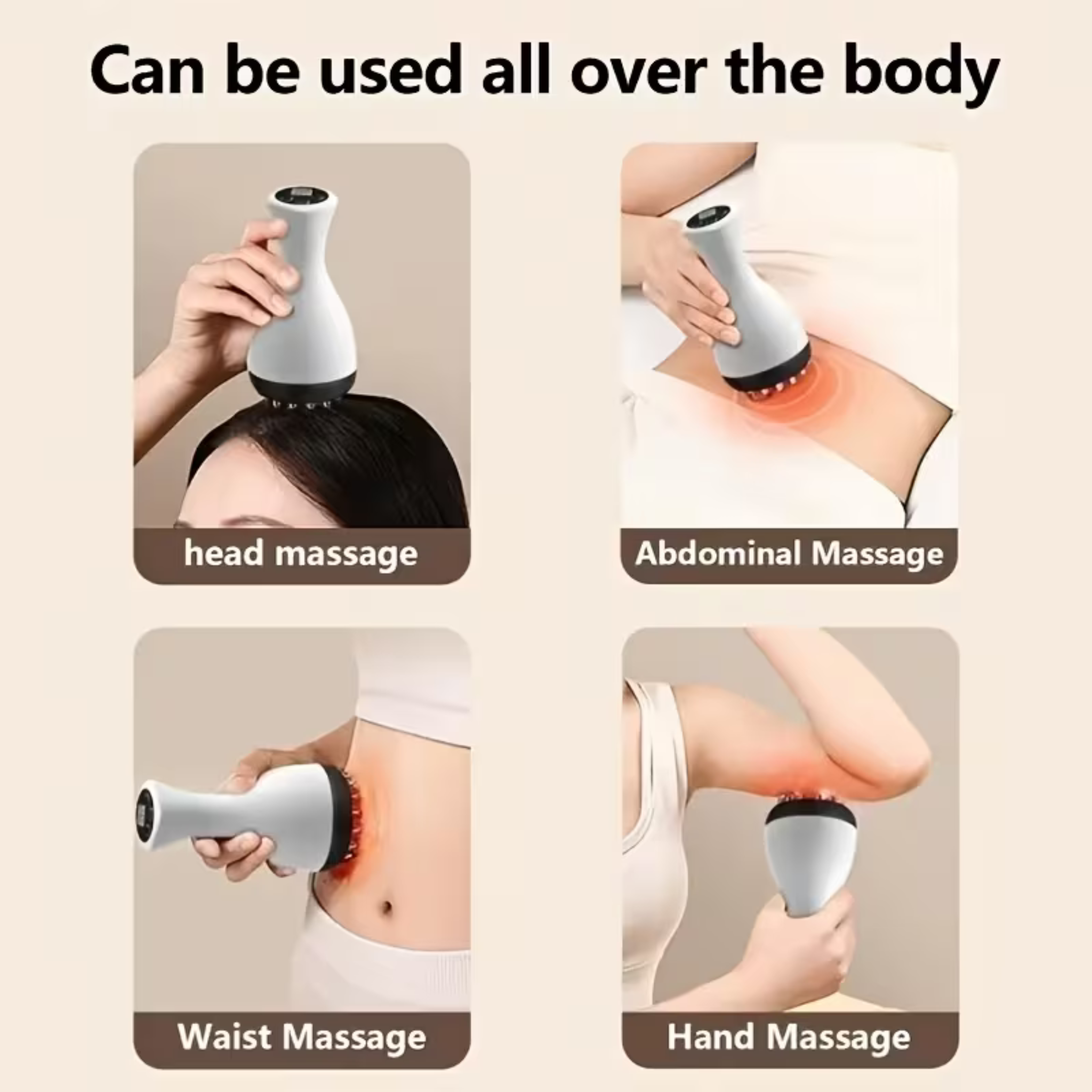 Mini Scraping Massager for Muscle Relief – Suction & Heat, On-the-Go