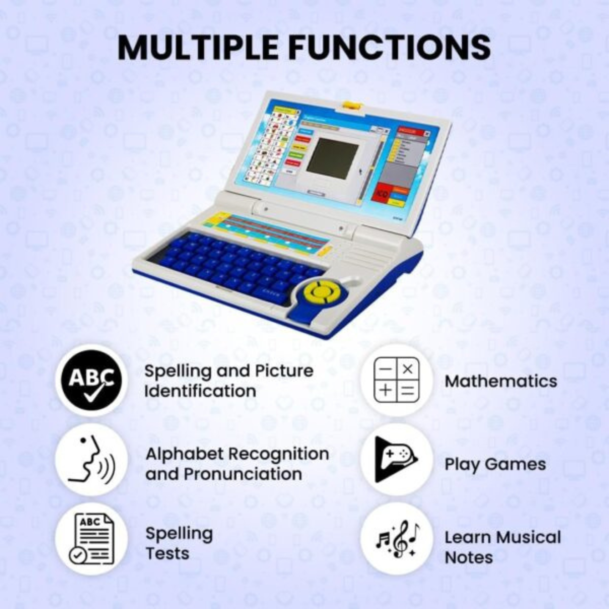 Educational Toy Laptop for Children – 20 Activities for Letters & Numbers