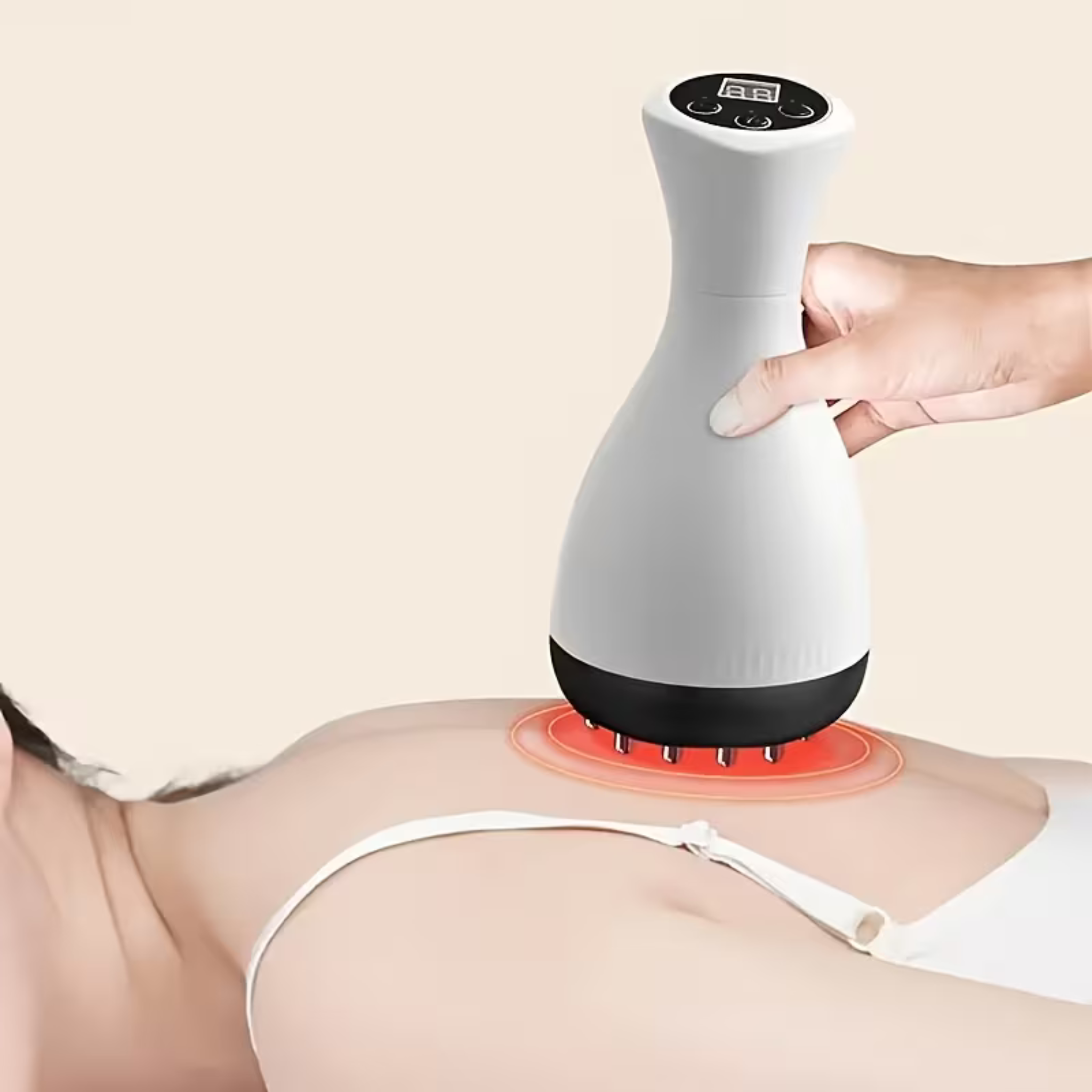 Mini Scraping Massager for Muscle Relief – Suction & Heat, On-the-Go
