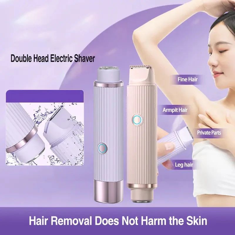Dual Head Women’s Shaver – Wet, Dry, Compact and Painless