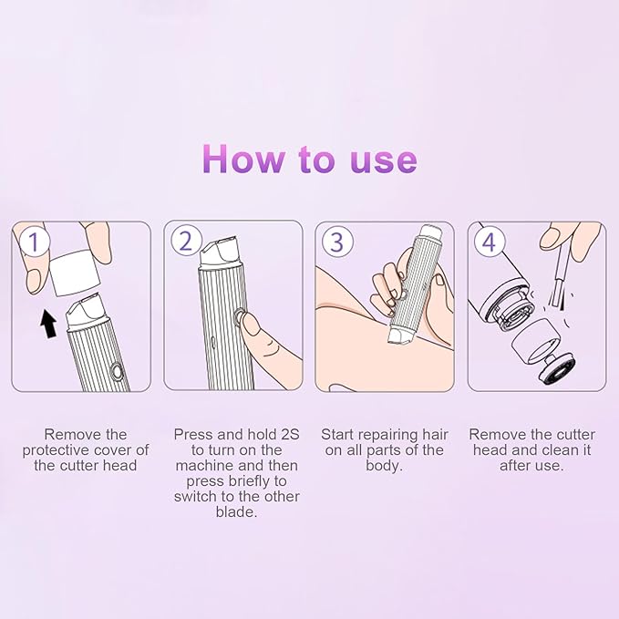 Dual Head Women’s Shaver – Wet, Dry, Compact and Painless